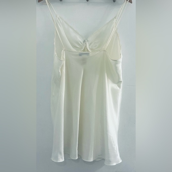 Vintage 1980’s Val Mode Lingerie Ivory White Lace Slip with Rose, Women Size XL - Picture 2 of 15